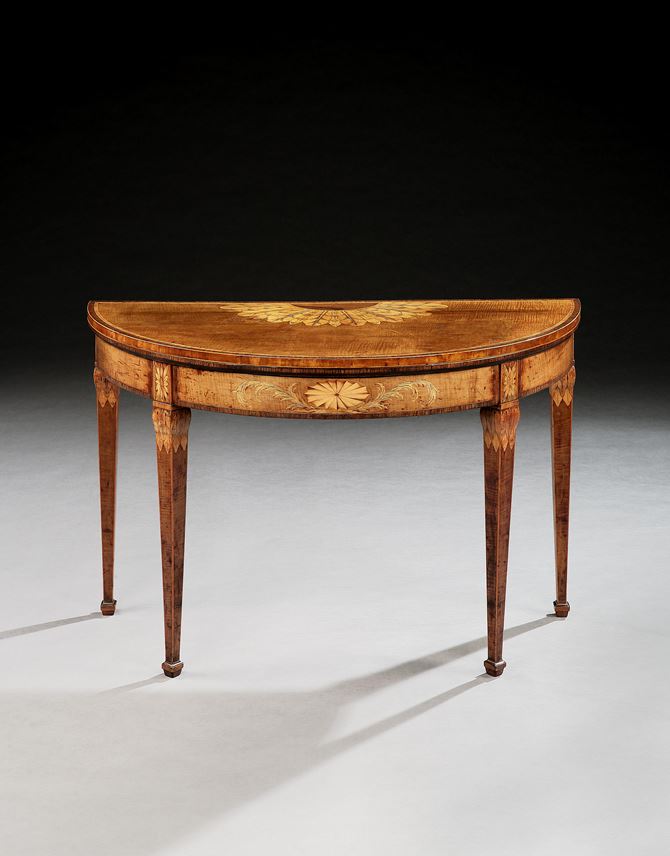 John Linnel - A pair of harewood marquetry card tables | MasterArt